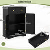 Floor Storage Cabinet Modern Buffet Sideboard with Drawer & Doors-Black