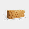 CHESTERFIELD Spinningfields Gold PLUSH VELVET OTTOMAN button bench 98x42x40 CM