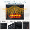Recessed Electric Fireplace 2000W Wall Mounted Fire Heater with 7 Flame Color