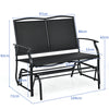 Costway 2-Person Patio Swing Glider Bench Outdoor Glider Loveseat Chair
