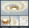 LED Ceiling Light Modern Dimmable Ceiling Lamp Flush Mount Gold/Black Design wit