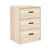 3 Drawer Wooden Bedroom Bedside Cabinet Furniture Storage Nightstand Side Table