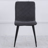 Set of 4 Grey Velvet Dining Chairs Modern Kitchen Chair Padded Seat Metal Legs