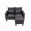 2 Seater faux leather/Linen Fabric Love Seat Sofa Armchair with Footstool Couch
