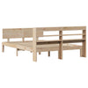 Bed Frame with Headboard 150x200 King Size Solid Wood Pine M8N3