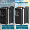 BIRCHTREE 4x10ft Lean To Garden Shed Metal Storage House Pent Roof Anthracite