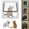 Lockable Pet Door 4Way Locking Small Medium Large Dog Cat Flap White/Brown Frame
