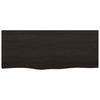 Wall Shelf Dark Brown 100x40x(2-4) cm Treated Solid Wood Oak