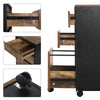 Mobile File Cabinet pedestal Storage with 3 Drawers Lockable Casters Under Desk
