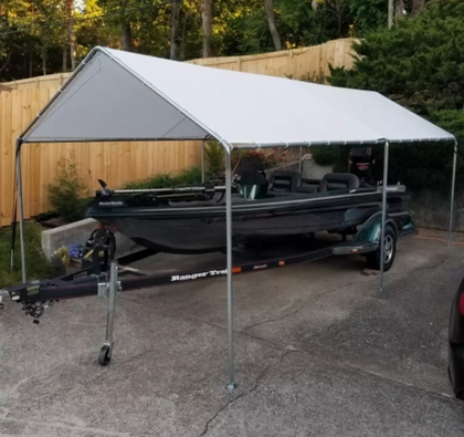 Large Carport Shelter Outdoor Garage Canopy Tent Heavy Duty Metal Frame Cover