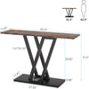 Console Table, Industrial Entryway Table, 43 Inch Narrow Sofa Table