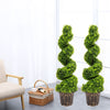 2X Realistic Potted Topiary Trees Artificial Boxwood Fake Grass Plant Tree Ball