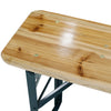 2PCS Wooden Folding Beer Bench Set Outdoor Picnic Dining Party Trestle Chairs UK