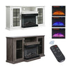 Living Room 150cm TV Stand with Electric Fireplace Set -3 Colour Fire/4 Cabinet