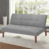 2 Seater Sofa Bed Fabric Sofabed Cushioned Recliner Loveseat Wooden Legs Sofas