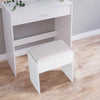 Foldable Makeup Table Set Drawer Mirror Storage Makeup Room White Dressing Table