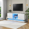 MODERN 160 CM TV UNIT STAND CABINET SIDEBOARD WITH HIGH GLOSS DOORS & LED LIGHTS