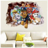 3D Paw Patrol Hole In Wall Stickers Art Decals Kids Nursery Room Decor