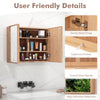 Cabinet Mirror Wall-Mounted Bathroom Mirror w/ Storage Natural