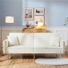 Modern Fabric Sofa Bed 3 Seater Click Clack Living Room Recliner Couch Sofa Grey