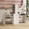 Table Makeup Dressing Station Double Desk Workstation Storage Equipment