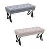 Button Tufted Upholstered Accent Lounge Chair Stool Window Seat Hallway Bench UK