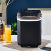Ice Maker Counter Top for Home Electric Ice Cube Maker with Scoop & Basket Black