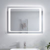 LED Illuminated Bathroom Mirror With Demister Motion Sensor Wall Mounted 800x600