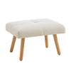 Upholstered Sherpa Fleece Recliner Sofa with Footstool Tub Armchair Lounge Chair