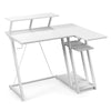 L-Shaped Gaming Desk Small Computer Desk Corner Gamer Desk w/Outlets & USB Ports