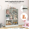 3-Tier Freestanding Storage Organizer 7-Cube Bookshelf with 2 Anti-Tipping Kits
