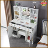NEW Vanity Makeup Table Dressing Desk Set with Stool Mirror 10 LED Lights Mirror