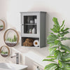 Bathroom Cabinet Wall-Mounted Cupboard Medicine Cabinet w/Adjustable Shelf Grey