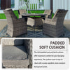 Luxury Garden 4 Seater 115cmx73cm = Round Dining Set - Outdoor Rattan Furniture