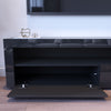 Modern 120CM TV Unit Cabinet Stand Set Black High Gloss with LED Lights Drawers