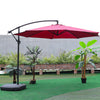 Cantilever Garden Hanging Sun Umbrella Banana Parasol Sunshade with Crank System