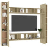 8 Piece TV Cabinet Set Sonoma Oak Engineered Wood
