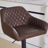 2x Bar Stools Breakfast Comfortable Swivel Gas Lift Kitchen Stool Leather Chairs