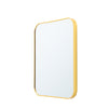 Large Retangle Wall Mounted Bathroom Toilet Mirrors Gold Metal Frame HD Glass UK