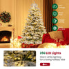 COSTWAY 6 FT Pre-lit Artificial Christmas Tree Snow-flocked Xmas Tree