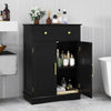 Floor Storage Cabinet Modern Buffet Sideboard with Drawer & Doors-Black