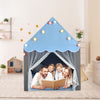 Kids Playhouse Tent Toddler large Castle Fairy Cotton Tent w/Star Lights Blue