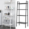 Industrial 4-Tier Storage Shelves Ladder Bookshelf Metal Frame Bookcase Display