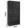 3 Drawer Shoe Cabinet Storage Cupboard Unit Shoe Rack Wooden Stand Organiser