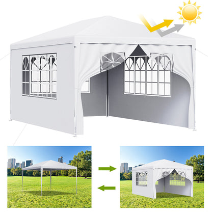 3x4 m Waterproof Gazebo 4 Side Walls Outdoor Garden Event Shelter Marquee Canopy