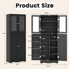 Costway Kitchen Pantry Storage Cabinet 161cm Tall Freestanding Cupboard w/Doors