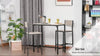 Bar Table and Stools Set, Kitchen Table and 2 Chairs with Backrest, Footrest