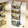 Over The Door Kitchen Cupboard & Pantry Tin Jar Spice Storage Holder Shelf Rack