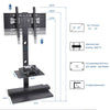 Floor TV Stand Mount Bracket with 2 AV Shelves for 32-65 inch LED LCD
