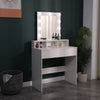 White Dressing Table Mirror with Lights Drawer Makeup Vanity Set Desk +2 Drawers